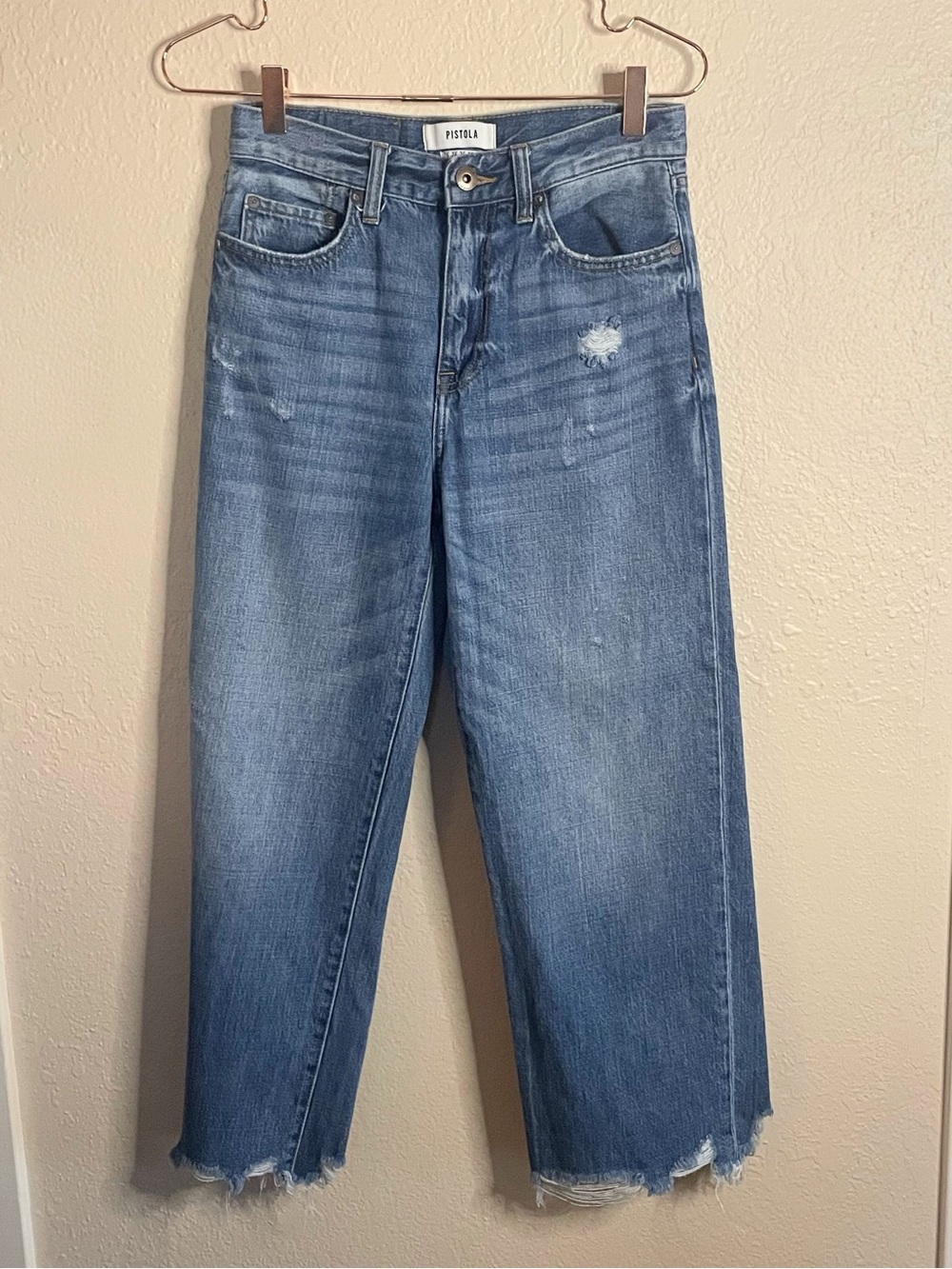 Pistola Stevie High Rise Wide Leg Crop Jeans Size 26